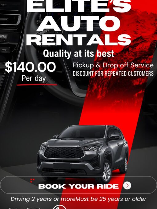 Elite's auto rental facebook ad